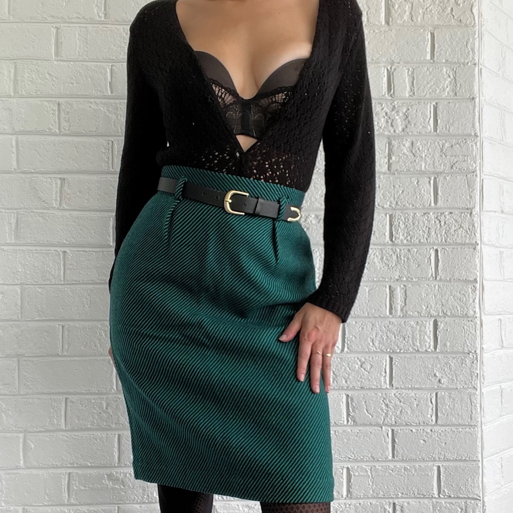 Vintage Wool Pencil Skirt